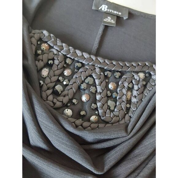AB Studio Top Sz XL Black New - Picture 5 of 9